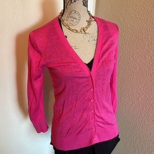 Banana Republic Button Up Pink Cardigan Size Small